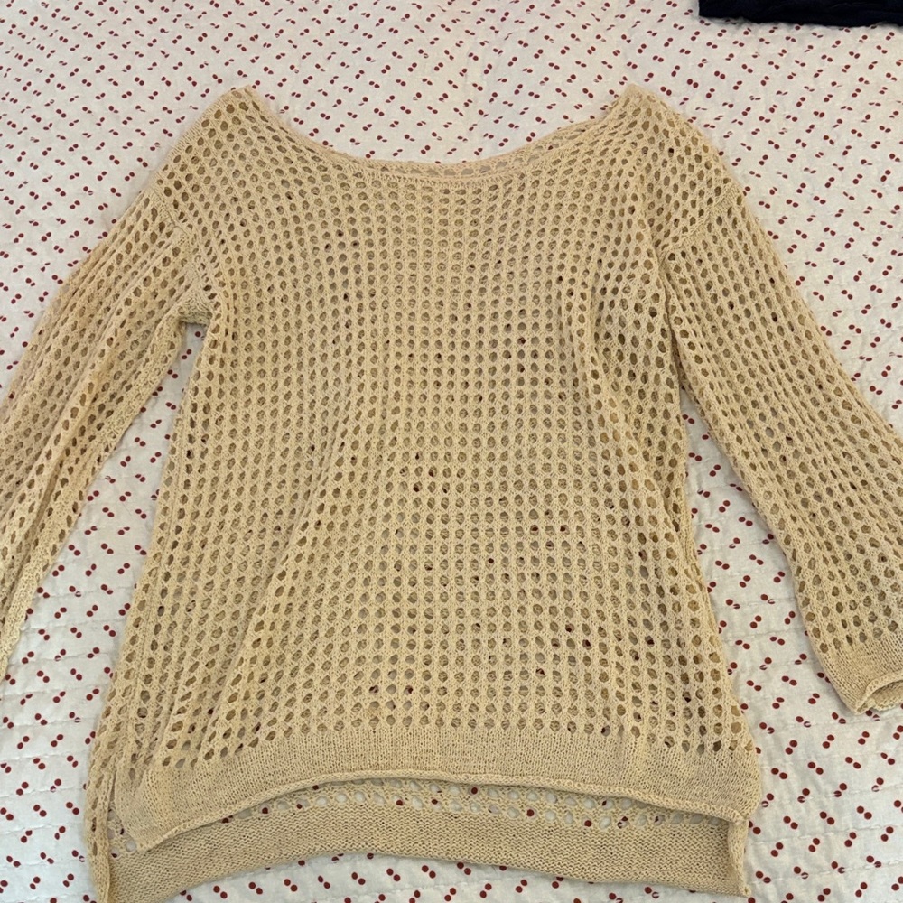 Cream Knit Swimsuit cover up